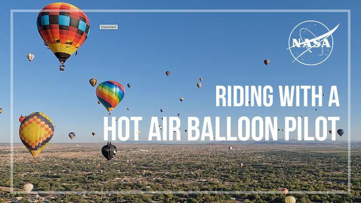Up, up and away! 🎈 Balloon pilot Jonathan Wolfe gives NASA a view of the Albuquerque International Balloon Fiesta from his hot air balloon “Infinitude.” On Oct. 14, 2023, an annular solar eclipse will occur in the sky over the Balloon Fiesta.