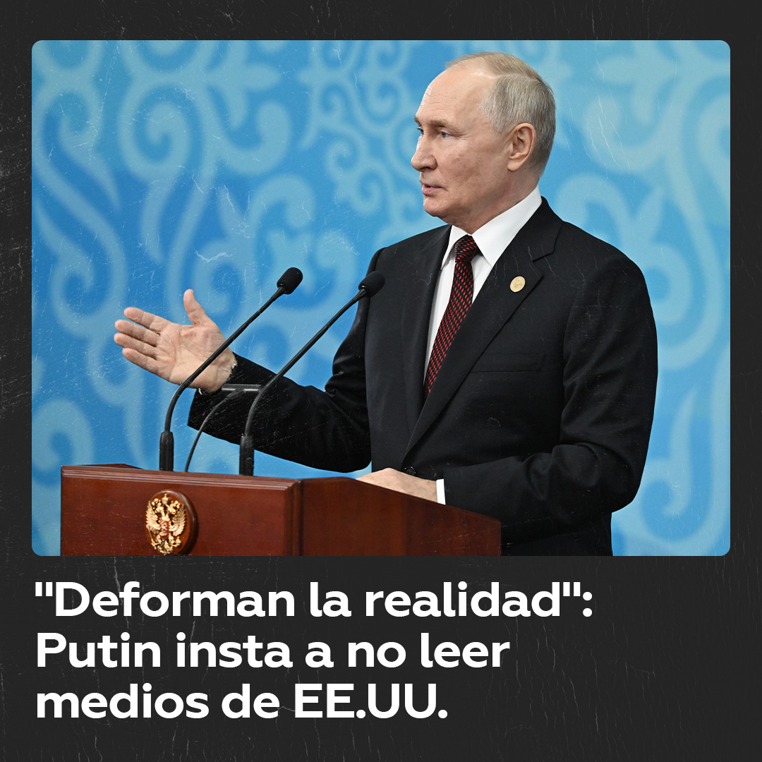 ”Deforman la realidad”: Putin insta a no leer medios de EE.UU. El presidente ruso, Vladimir Putin, señaló a distorsión de la realidad que realizan los medios de comunicación estaounidenses.