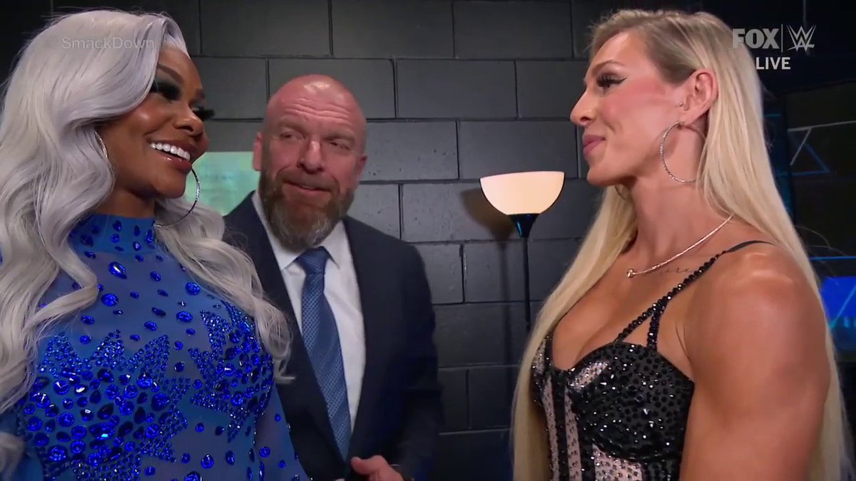 .Jade Cargill is here on #SmackDown! Charlotte Flair Triple H