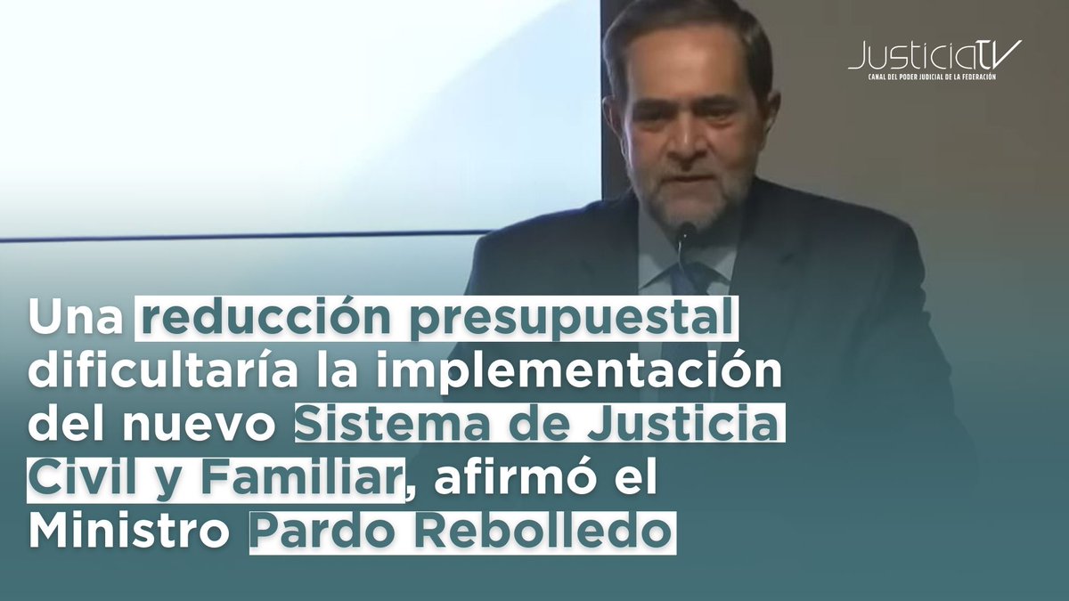 #NoticiasPJF | El Ministro Jorge Mario Pardo Rebolledo aseguró que en caso de reducción presupuestal a los Poderes Judiciales del país será más compleja la implementación del Código Nacional de Procedimientos Civiles y Familiares, ya que se deberán contar con salas de oralidad debidamente equipadas.