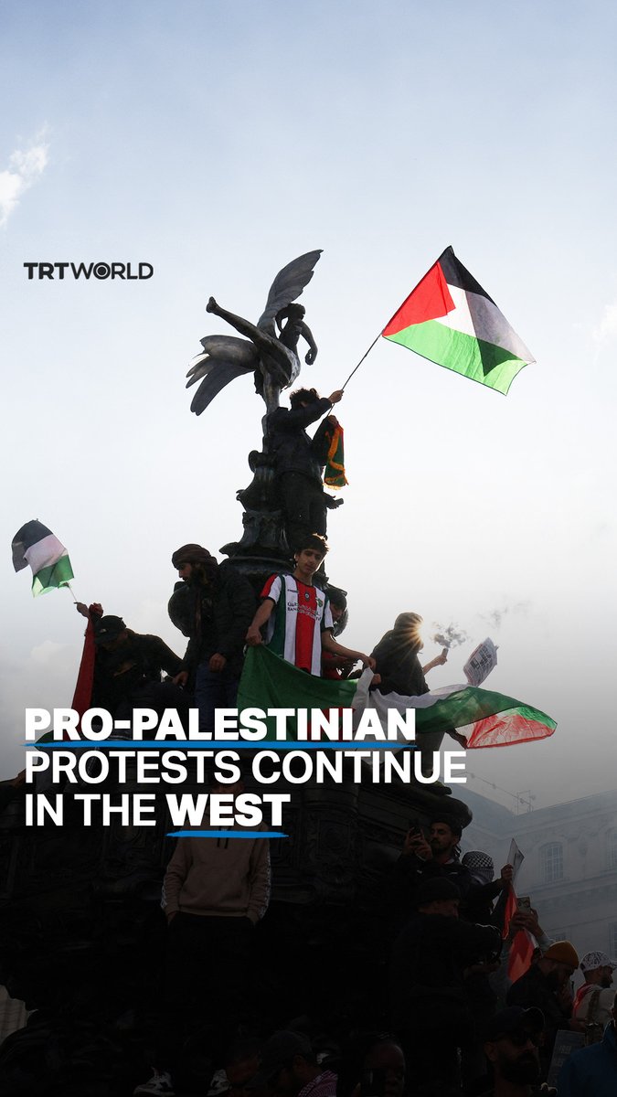 “We are all Palestinians.” Pro-Palestinian protests continue in several western countries including the UK, the US, Canada and Italy, despite pressure from some governments