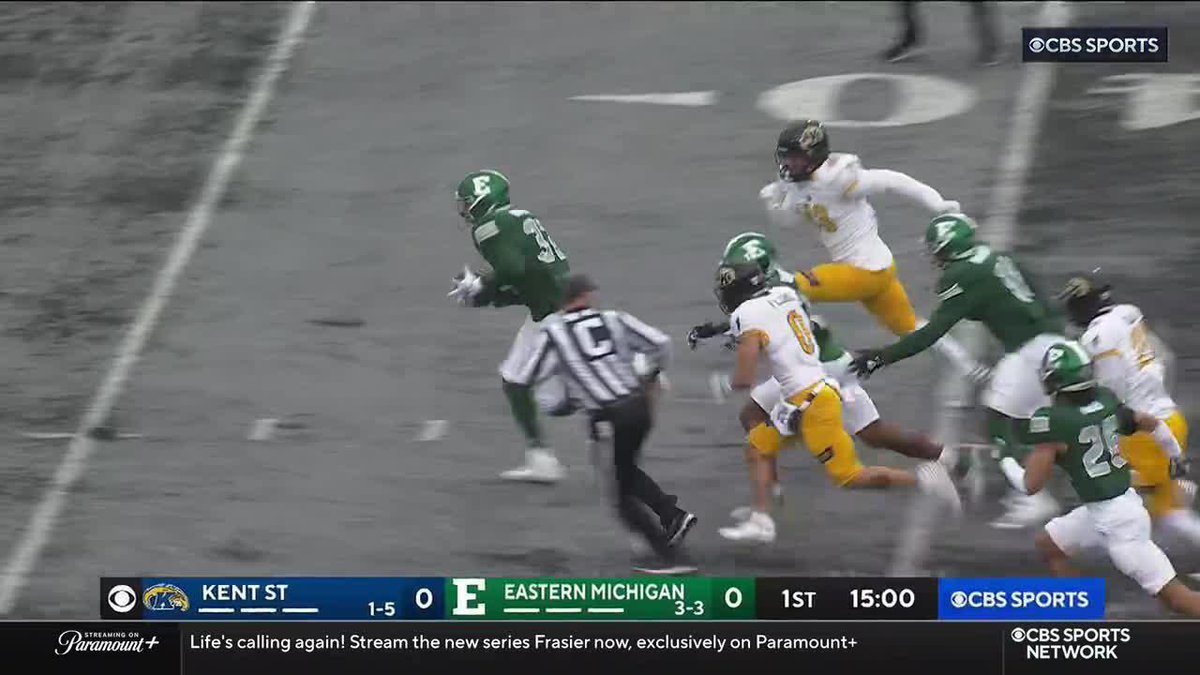 Kent State tried opening the game with a sneak onside-kick… Eastern Michigan ended up returning it for a touchdown 😱 (via CBS Sports)