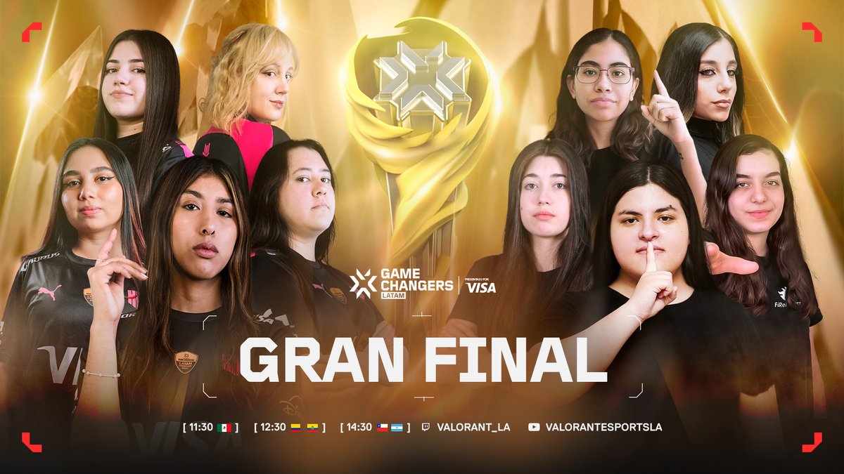 Sólo un equipo levantará la nueva copa de #GameChangersLatamVISA. ¿El bicampeonato de KRÜ o @FiRePOWERval se hace con la revancha? Esta es la final regional desde el Movistar Arena Colombia 🏟️ ⏰ 15 de octubre | 11:30🇲🇽 12:30🇨🇴🇵🇪 14:30 🇦🇷🇨🇱 📺