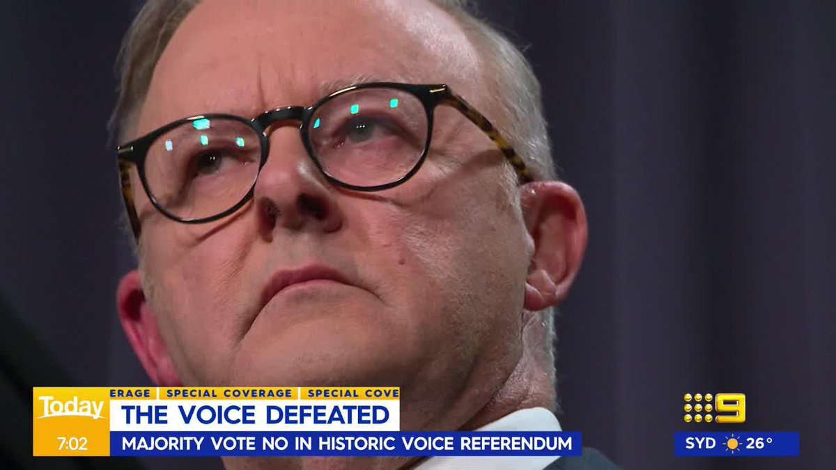 Indigenous flags will fly at half mast this week, and supporters of the 'Voice to Parliament' will fall silent as Australians reject changing our constitution to recognise Aboriginal and Torres Strait islanders. Eliza Edwards reporting live. #9News MORE: