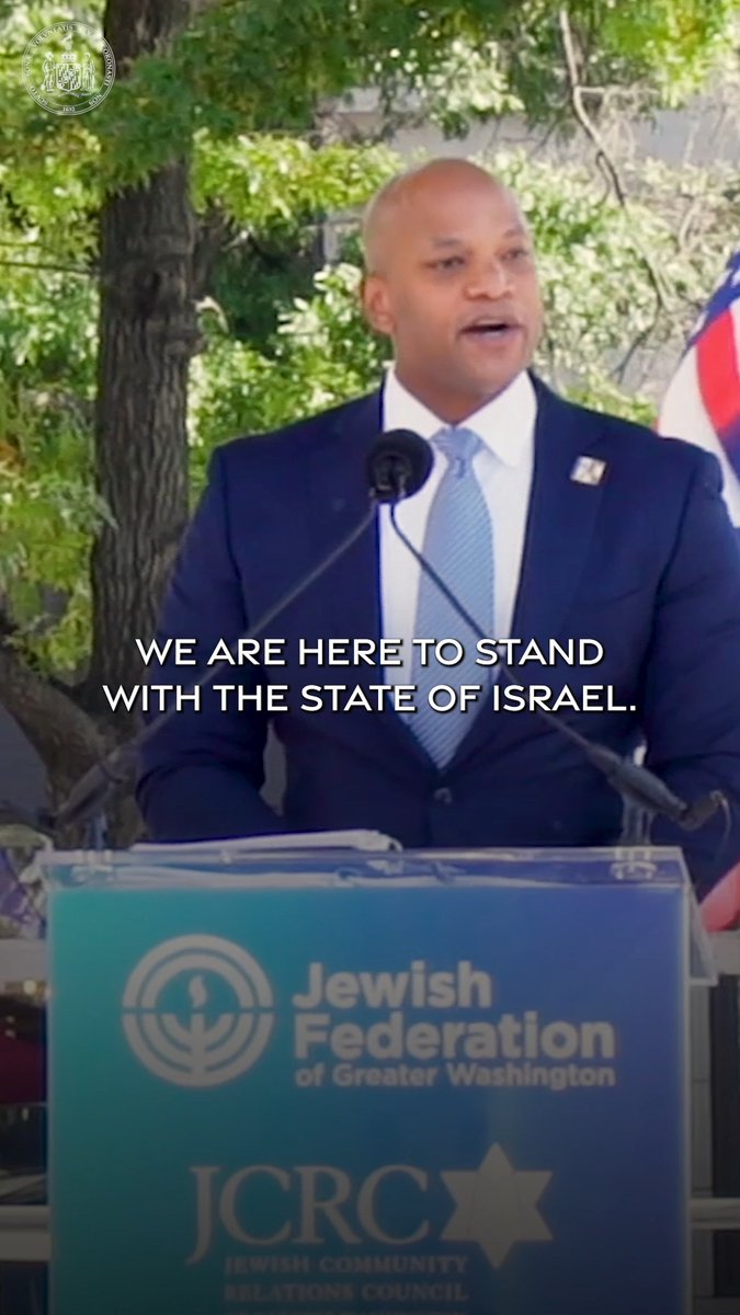 The state of Maryland stands with the state of Israel.