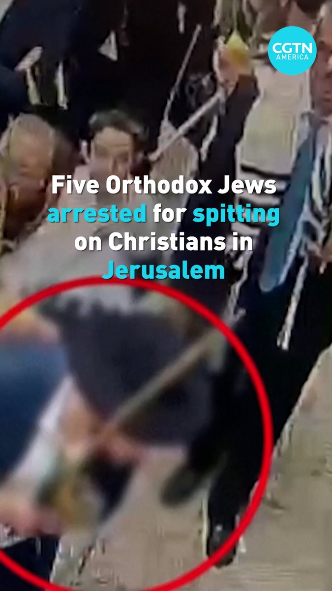 🇮🇱 | Cinco judíos ortodoxos han sido arrestados en Israel tras ser sorprendidos escupiendo a peregrinos cristianos en Jerusalén. Esto se produce en medio de un aumento del acoso e intimidación hacia los cristianos y fieles musulmanes en la ciudad santa.