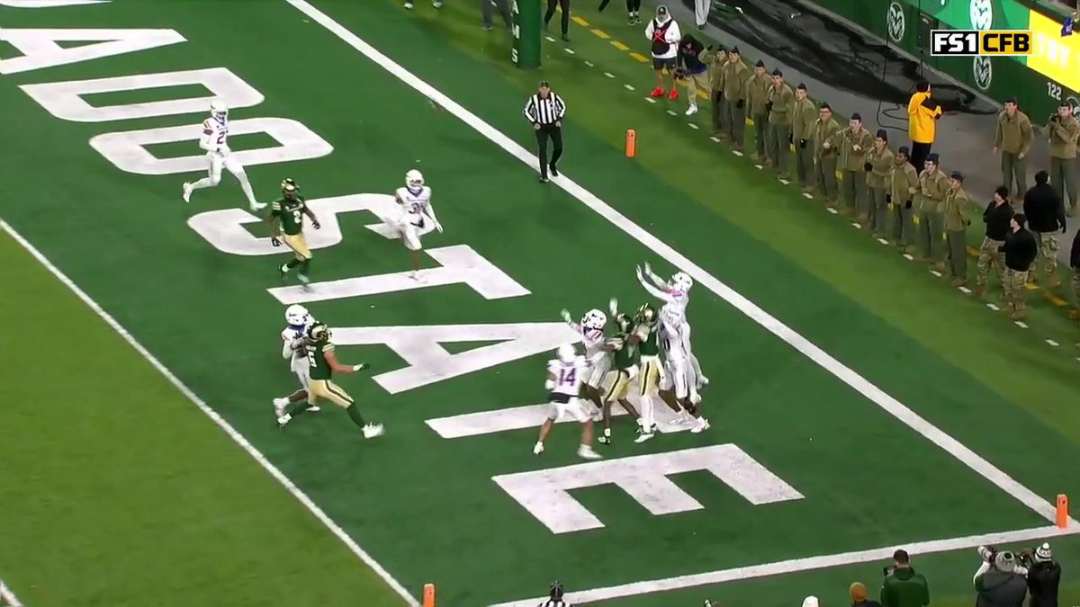 THE HAIL MARY TIPPED OFF THE DEFENSE FOR THE FIRST WIN IN SCHOOL HISTORY AGAINST BOISE AFTER TRAILING BY 20 WITH UNDER 5 MINUTES TO PLAY ON HOMECOMING.