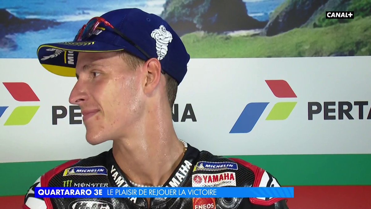 "Le jour où j'aurai une bonne moto, je vais jouer la victoire à tous les Grands Prix" 💪 La réaction de Fabio Quartararo après son nouveau podium ! #IndonesianGP | #MotoGP