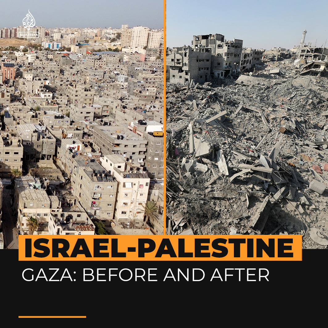 Palestinians are sharing videos comparing the Gaza Strip before and after Israel’s bombardment of the besieged territory ⤵️