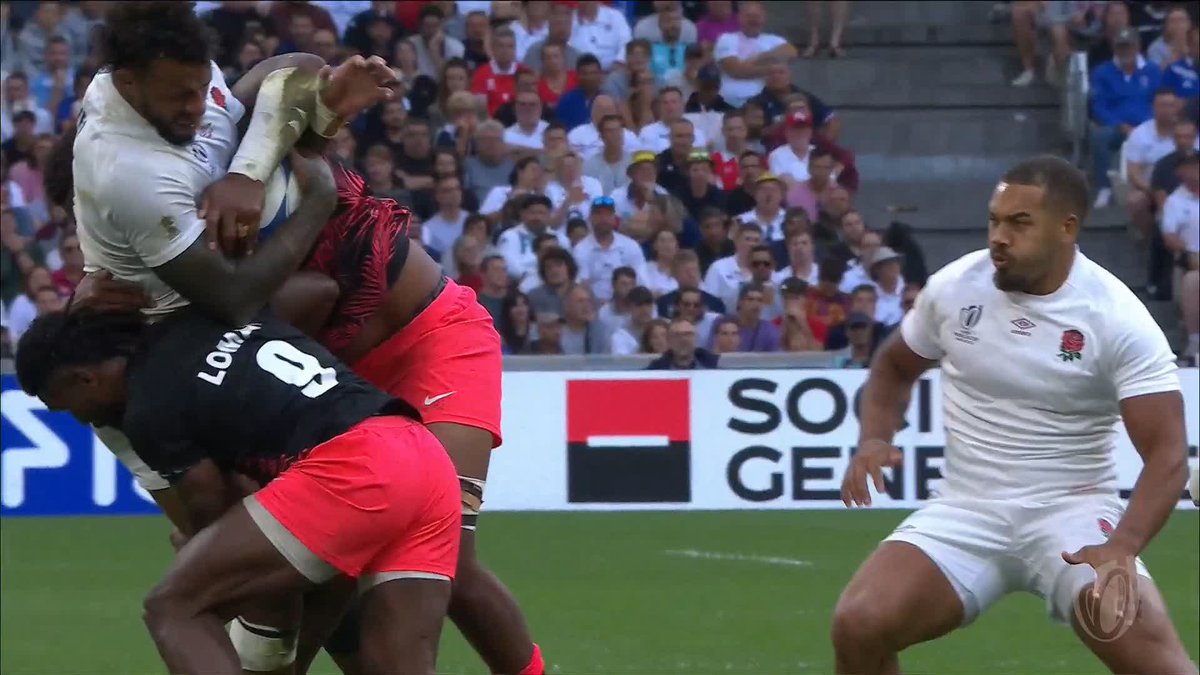 Itoje and Lawes feeling the force from Fiji! 💪 #RWC2023 | #ENGvFIJ