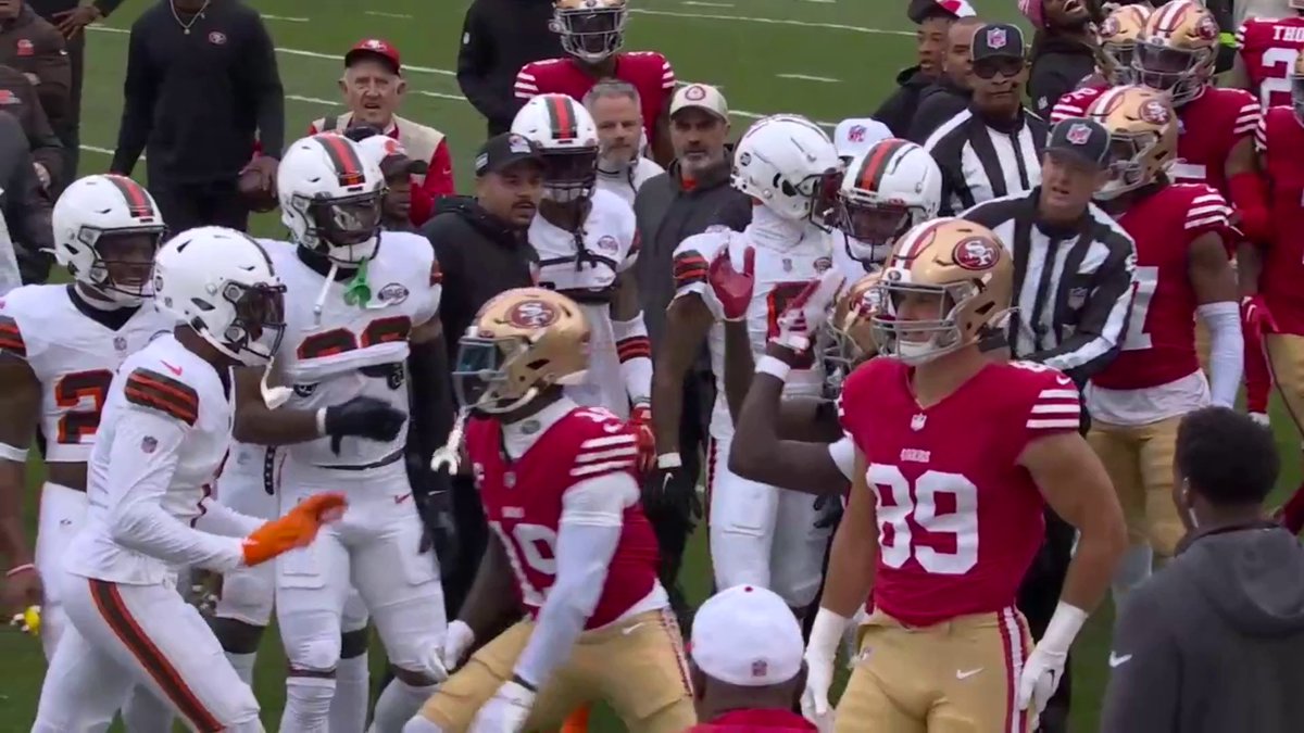 Things are already getting heated between the Niners and Browns!