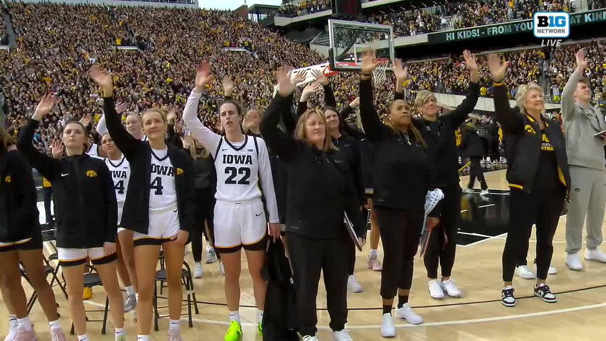One of the best traditions in sports is when Iowa fans wave to the kids in the Children’s hospital during football games. And with 50,000 people in the stadium today for a women’s basketball game, they made sure to keep the tradition going. So awesome 👏