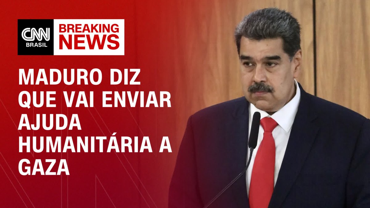 O presidente da Venezuela, Nicolás Maduro, diz que vai enviar 30 toneladas de ajuda humanitária a Gaza nos próximos dias #AgoraCNN