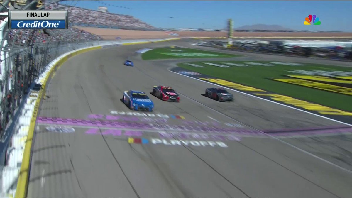 REPOST to congratulate Kyle Larson! HE WINS at Las Vegas by inches! #NASCARPlayoffs