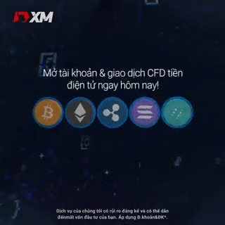 Thưởng không cần nạp tiền 30$ khi giao dịch CFD tiền điện tử. Mở ngay tài khoản XM và giao dịch CFD của Bitcoin, Ethereum, Ripple, Litecoin & Bitcoin Cash 24/7. ✔️Spread nhỏ ✔️Đòn bẩy lên tới 1:500 ✔️Không phí swap #XM_COM #tiền_điện_tử