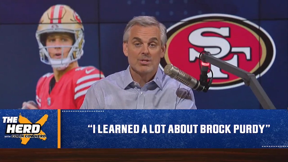 "Everybody wants to be right on Brock Purdy... That's about as good a loss as you can have in the NFL." — @ColinCowherd on 49ers' loss to Browns
