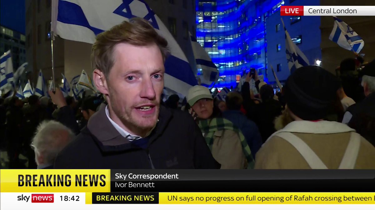 The National Jewish Assembly have organised a protest outside the BBC over the broadcaster's refusal to label Hamas as terrorists. Sky's Ivor Bennett reports live from Central London. Israel-Hamas war ➡️ 📺 Sky 501, Virgin 602 and YouTube