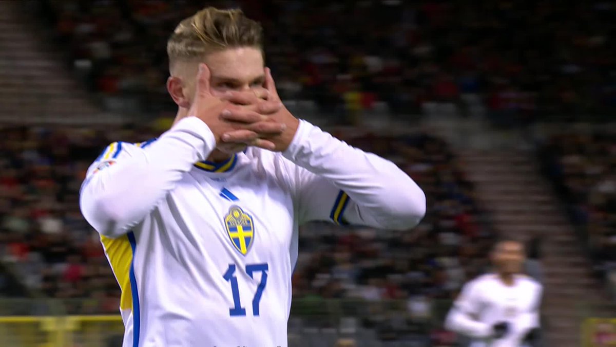 Former Coventry striker Viktor Gyokeres has put Sweden ahead over Belgium in monstrous fashion! 🔥 Made Jan Vertonghen look rather silly... 😬 📹 @ViaplaySportsUK