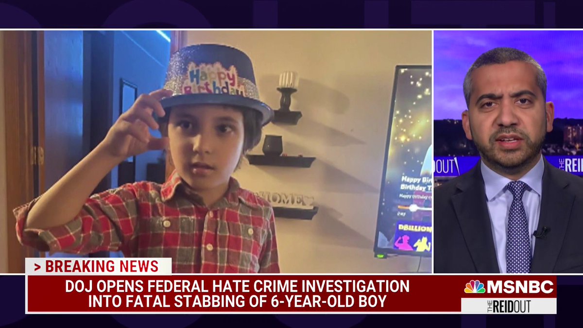 "Who wakes up & thinks, 'I'm going to kill a kid today, I'm gonna stab a kid to death'? It's not hate you're born with, it's hate you're taught." Me on the alleged killer of 6-year-old Wadea Al-Fayoume, "an avid listener of conservative talk radio":