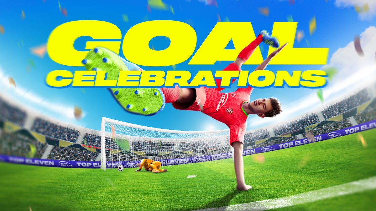 Your goals, your celebrations! 🎉⚽️ Goal Celebrations have landed in #TopEleven! Mark these massive moments with unique moves and make each goal even more memorable! Play NOW 👉