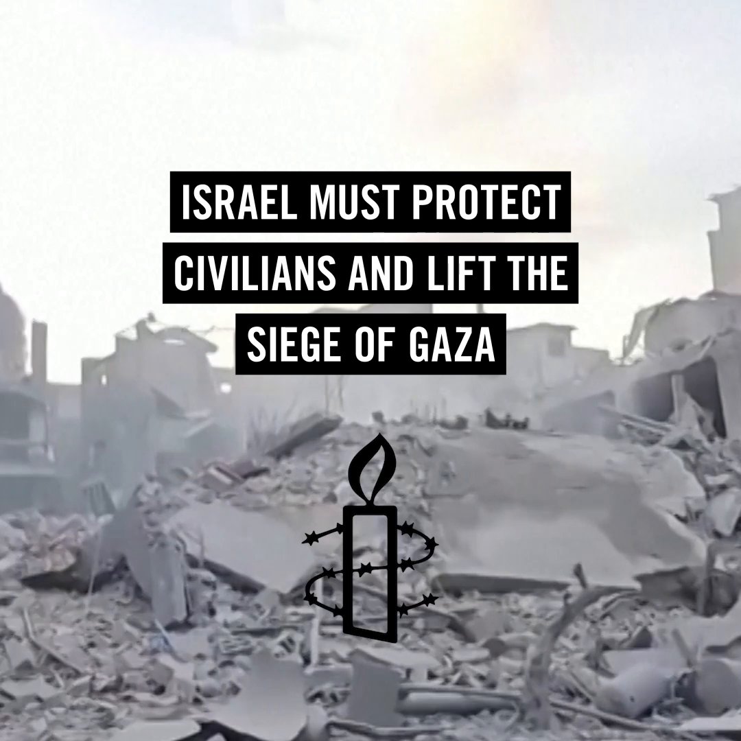 Israel must lift the siege of Gaza, restore the electricity and water supply and allow humanitarian access. Its forces must abide by international humanitarian law and take all feasible precautions to protect civilians and refrain from indiscriminate and disproportionate attacks.