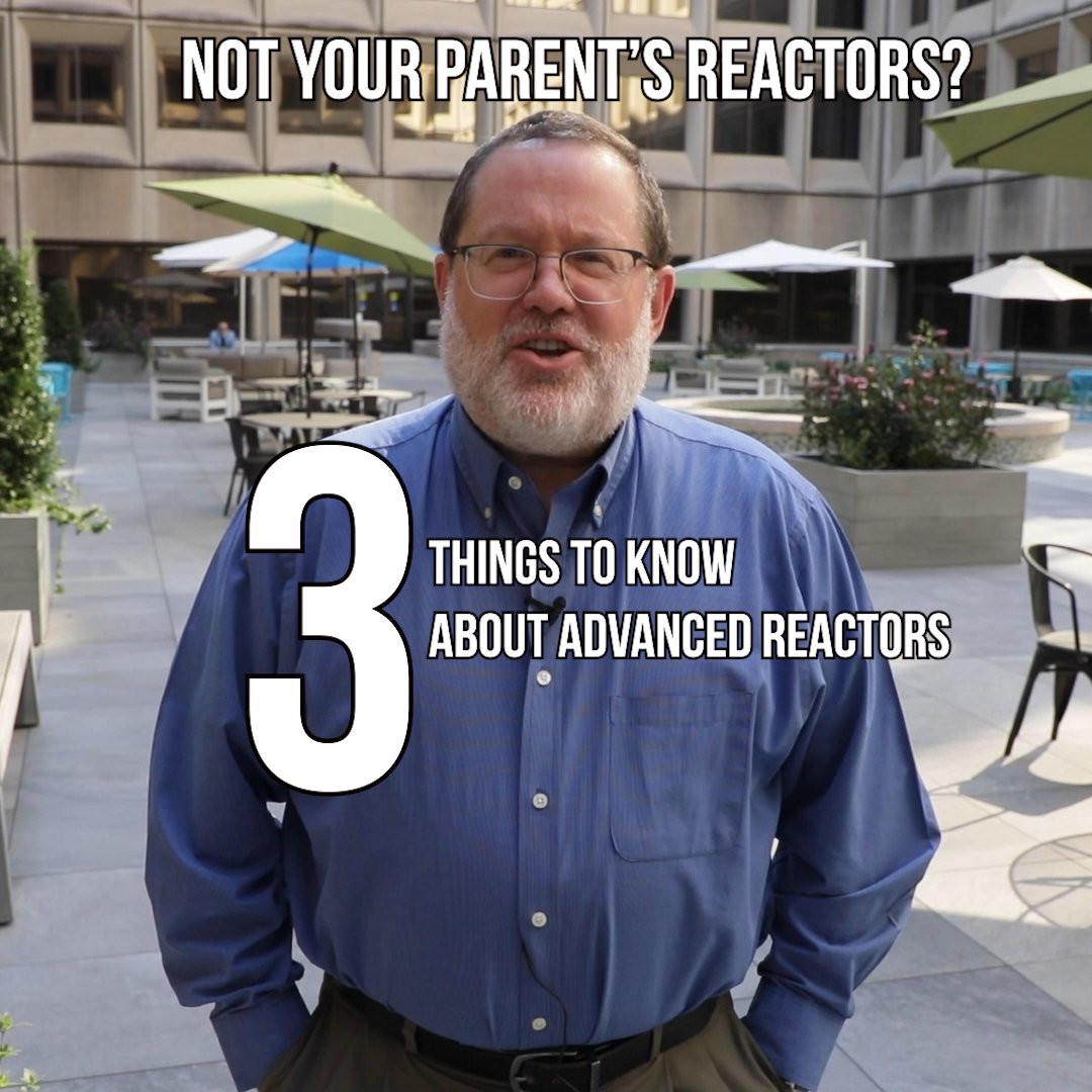 "These aren't your parent's reactors." U.S. Department of Energy's Mike Goff breaks down 3 reasons you need to know about advanced reactors. 👇 #NuclearSciWeek