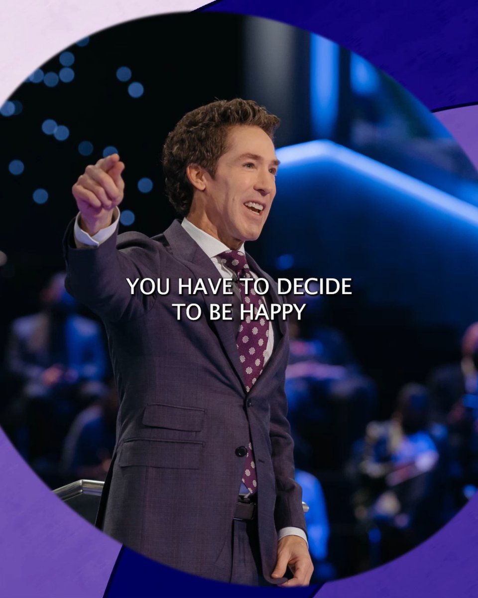 The reason we can be happy is our God is on the throne. He controls the universe. He’s our provider, He’s our healer, He’s our vindicator, He’s our way-maker. Tune into Joel’s message today: "Choose to be Happy"!