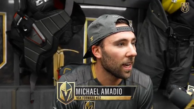 The boys are very excited that it's Michael Amadio's 300th NHL game tonight 🤣