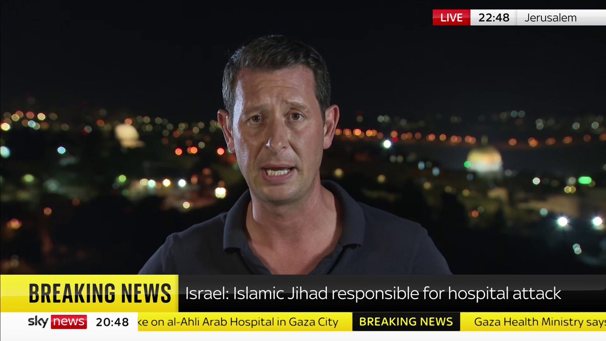 BREAKING: The Israeli military says its intelligence shows a Palestinian Islamic Jihad group is responsible for the hospital airstrike in Gaza. Live updates: 📺 Sky 501, Virgin 602, Freeview 233 and YouTube