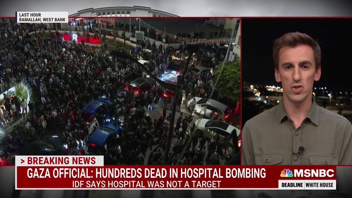 "What we do know for sure is that this appears to be a truly explosive event in what was already a truly explosive situation we are seeing mass protests in the occupied West Bank...this has the potential to really set things on fire " Raf Sanchez w/ Nicolle Wallace