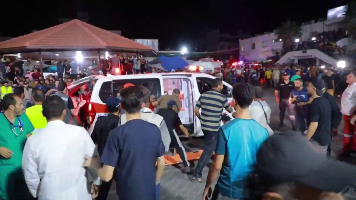 Palestinians say an Israeli airstrike hit a hospital in Gaza where thousands were taking shelter. Israel quickly denied responsibility and said the explosion was caused by a Palestinian rocket that misfired. Richard Engel is on the ground with more details.