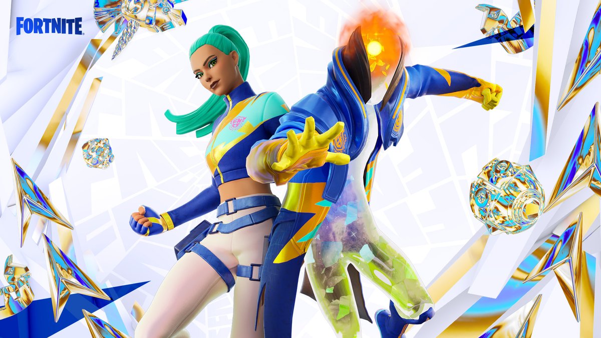 Break through and show the world you've got what it takes with the newest FNCS Outfits. Cosmic Infinity and Champion Kyra are now available to buy in the Shop (for real this time) 🏆