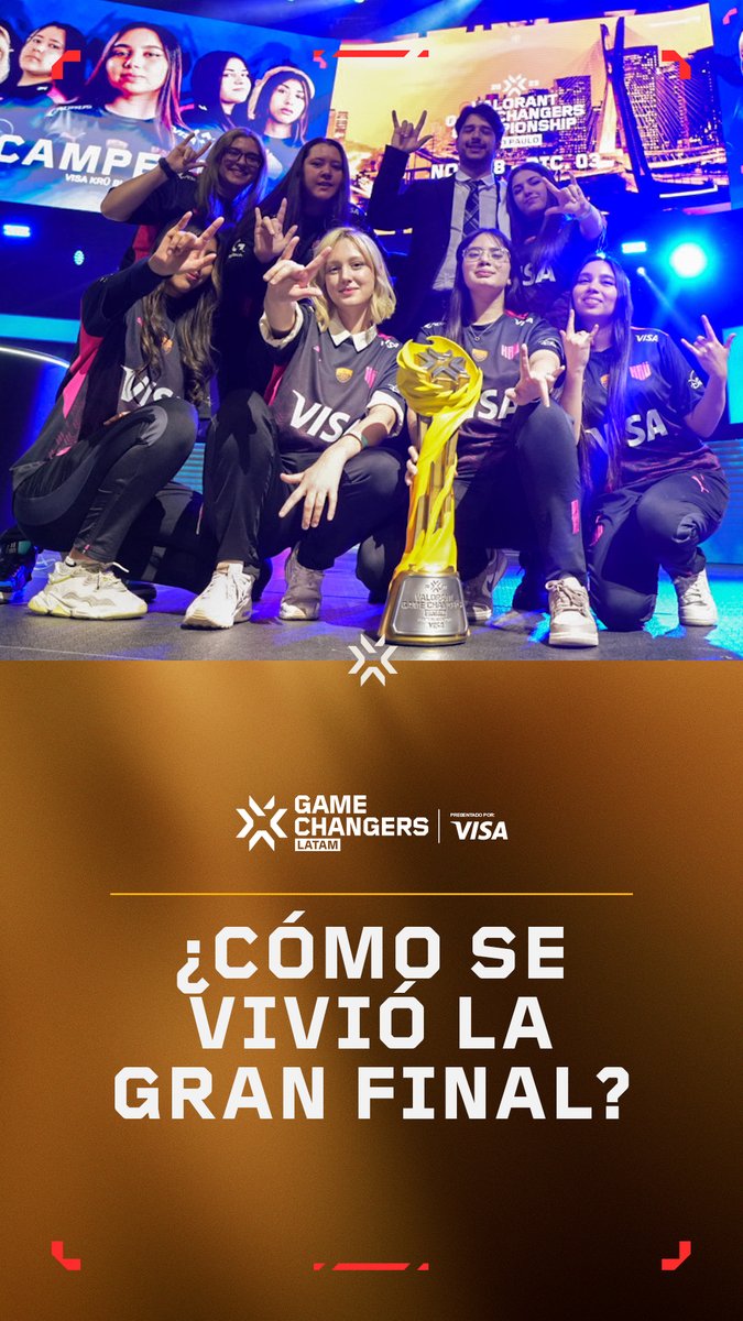 ¿Cómo vivimos la final de #GameChangersLatamVISA desde el Movistar Arena Colombia? Acompaña a Vita Celestine🇨🇴 en la serie que le dio el título a KRÜ, nuestra escuadra representante en el Campeonato Mundial de Game Changers.