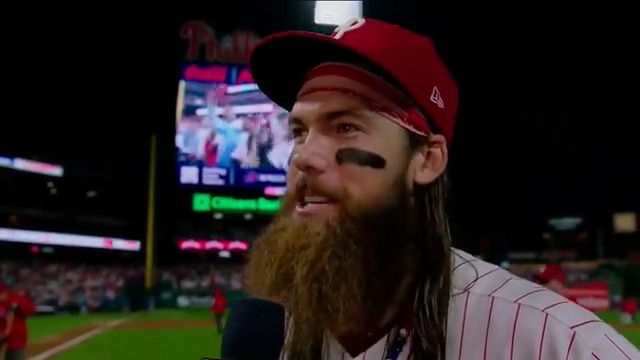 "It means everything to her, everything to me that she's here. She's my everything." - Brandon Marsh on his mom supporting him in the #Postseason 🥺 Philadelphia Phillies | Jon Morosi | #RedOctober