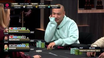 Daniel Negreanu (Daniel Negreanu) is the bubble boy of the Pot-Limit Omaha Super High Roller Bowl. It was a cooler spot for Kid Poker who went set under the set of Jared Bleznick, and though he picked up outs, he was unable to catch up. 📺 - Day 2 Replay: