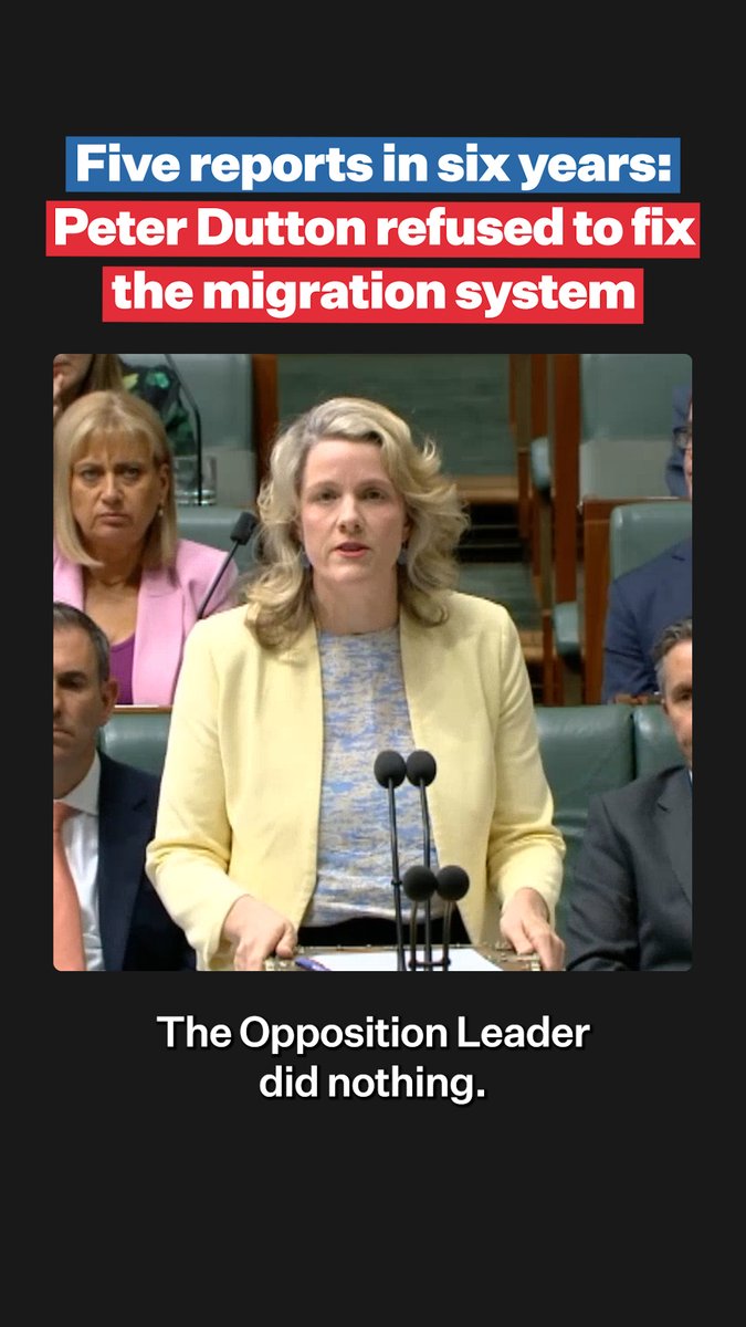 While Peter Dutton was in charge of our borders, he received report after report on how broken our migration system was. And he did nothing to fix it. He turned a blind eye while criminals abused our visa system.