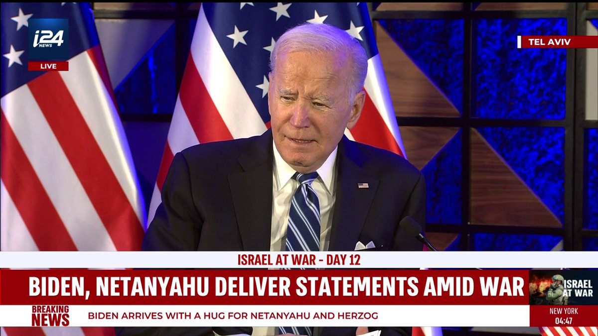 NOW - Biden on Gaza hospital blast: "Based on what I've seen, it appears as though it was done by the other team."