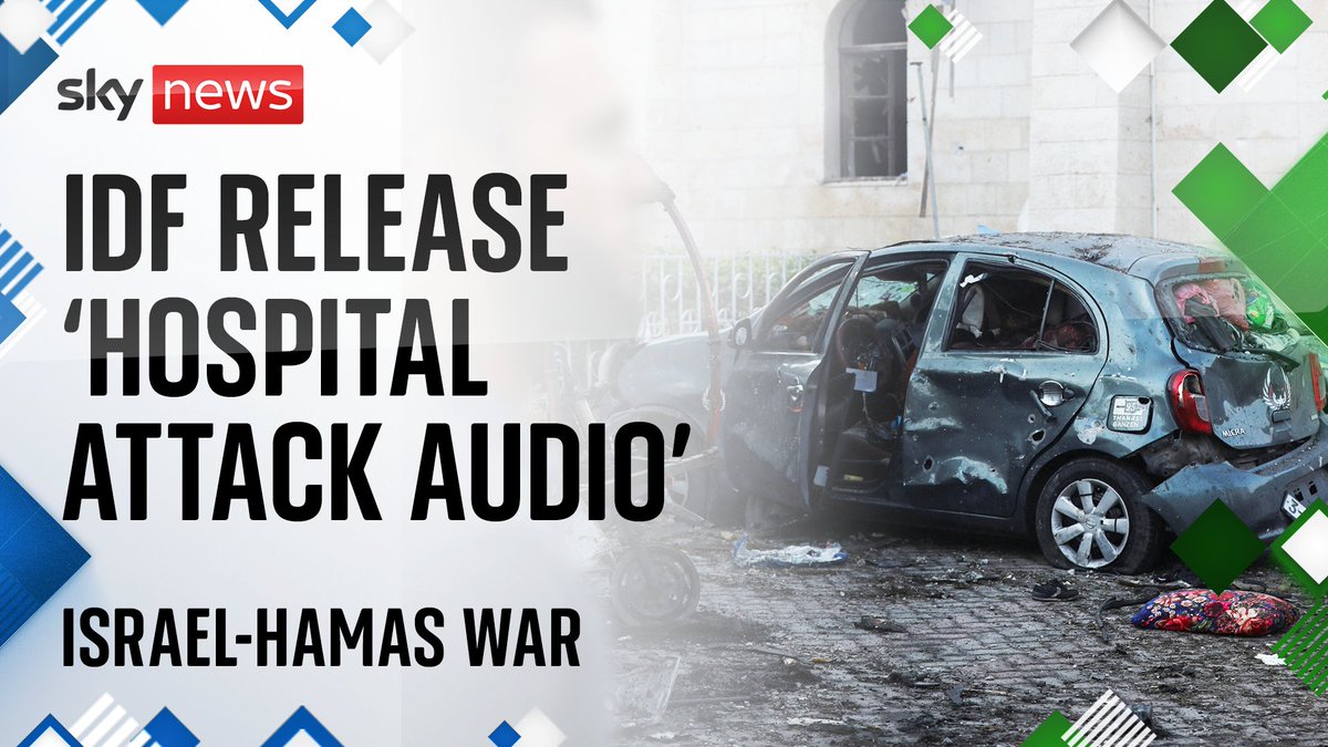 The Israel Defence Forces have released audio claimed to be a conversation between Hamas operatives discussing an explosion at a hospital in Gaza. Sky News has not been able to verify the authenticity of the audio.