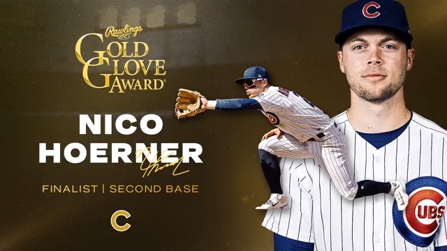 Congratulations to nico_hoerner on being named a #RawlingsGoldGloveAwards finalist for the second time! Nico led the majors in assists with 411 and was second among NL second basemen in defensive runs saved (11).