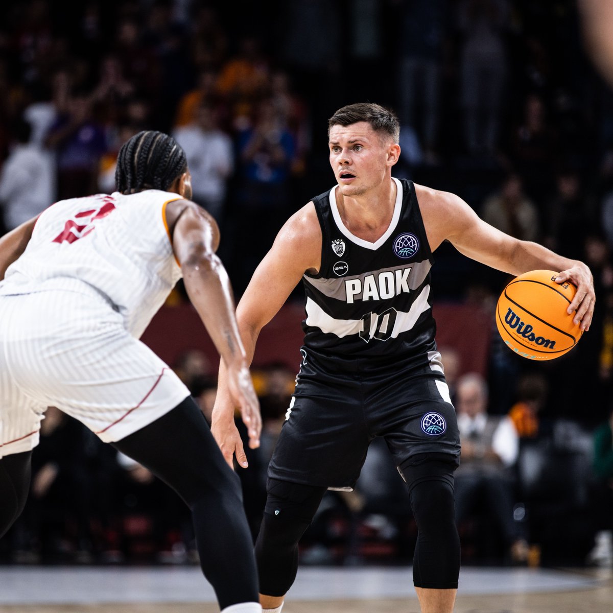 🚨 PAOK BC's Elvar Fridriksson just became the third player in #BasketballCL history to record a triple-double and the first to register it in a road game!