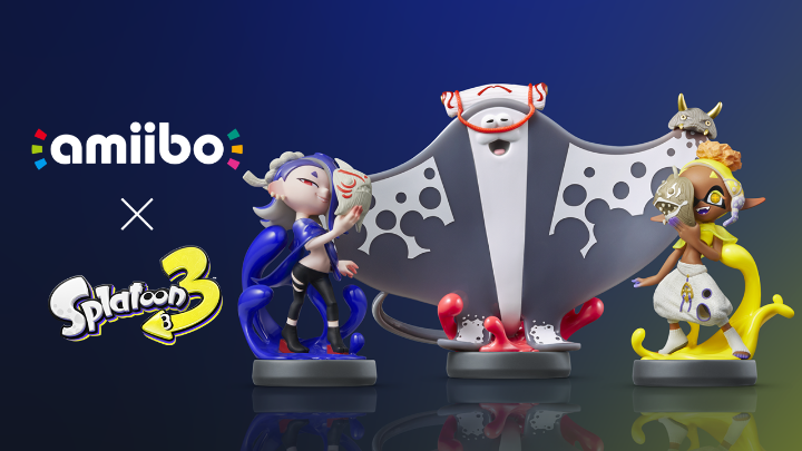 #amiibo figures featuring Shiver, Frye, and Big Man, the three members of Deep Cut, will be available 11/17! Each figure will award special in-game gear and more when used with the #Splatoon3 game.