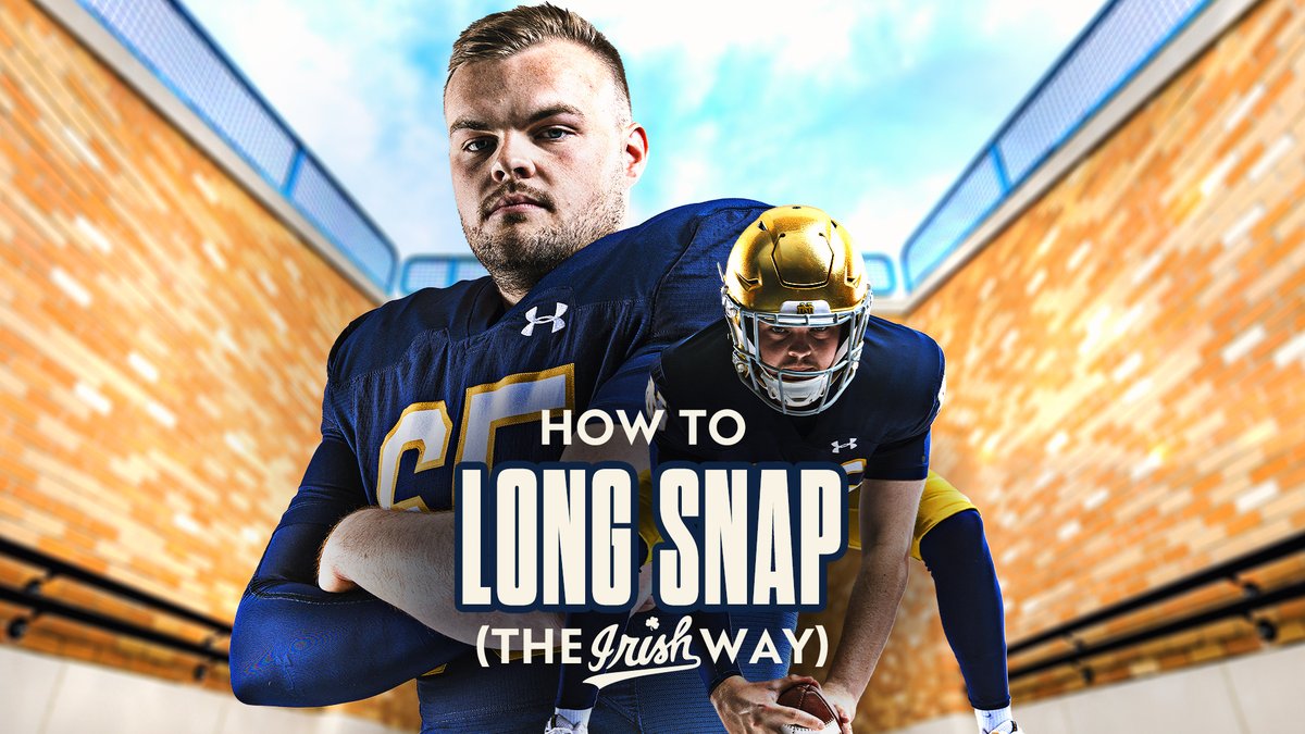 Long snappers — not to be confused with centers — have a very special role Notre Dame Football's Michael "Milk" Vinson is giving us the how-to on this edition of 𝗧𝗵𝗲 𝗜𝗿𝗶𝘀𝗵 𝗪𝗮𝘆 → #GoIrish ☘️