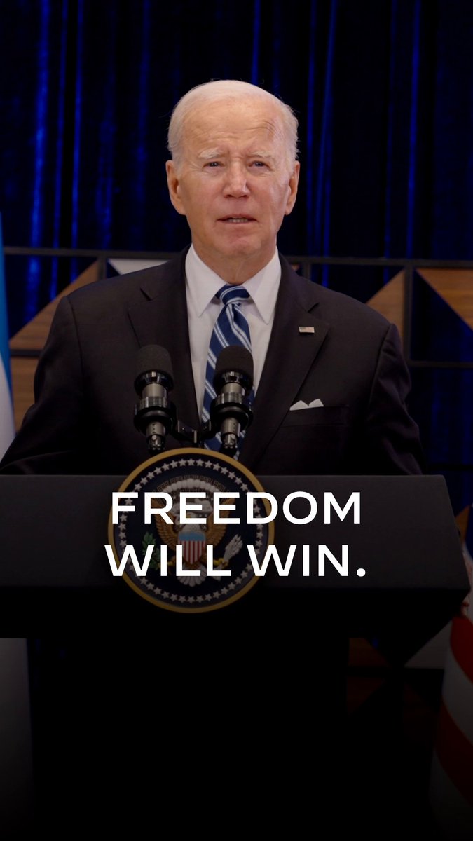 The terrorists will not win. Freedom will win.
