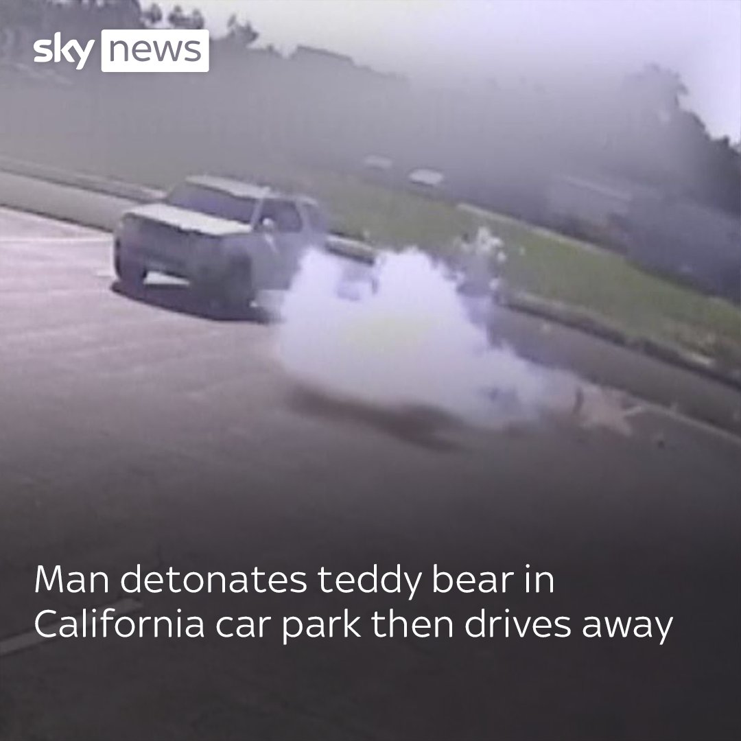 Police have found and arrested a suspect in connection with CCTV footage showing a teddy bear being detonated in a car parking space. No explanation has been given for the bizarre actions of the suspect, but luckily no one was injured in the blast.