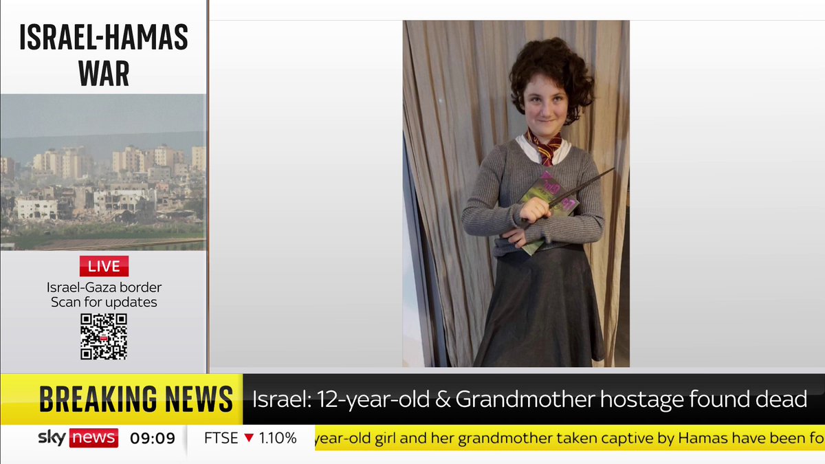 BREAKING: A 12-year-old girl and her grandmother who were taken by Hamas as hostages have been found dead. Israel-Hamas latest: 📺 Sky 501, Virgin 602, Freeview 233 and YouTube