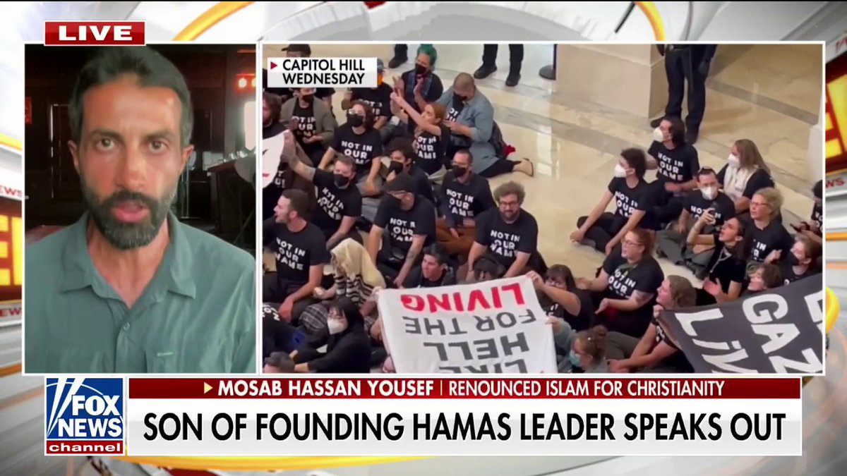 "We need to free Gaza from Hamas. This is what Israel is doing, it's doing the Palestinian people the greatest favor by bringing Hamas down." Son of founding Hamas leader speaks out on deadly terror attacks after turning against "his own blood."