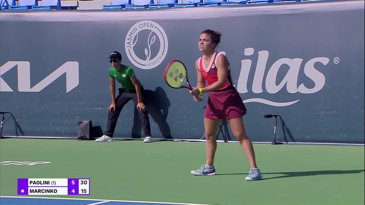 SHOT 👏 OF 👏 THE 👏 DAY 👏 Unreal effort from Jasmine Paolini in Monastir! #JasminOpen