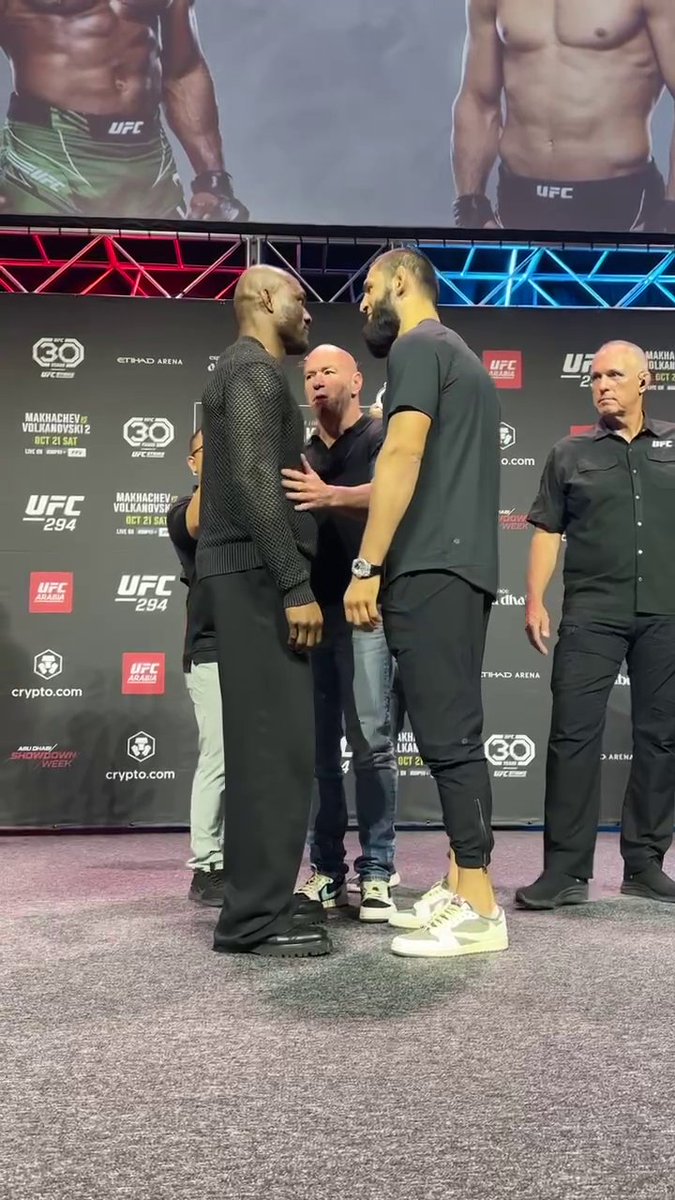 Chimaev and Usman's face off got tense 👀 #UFC294