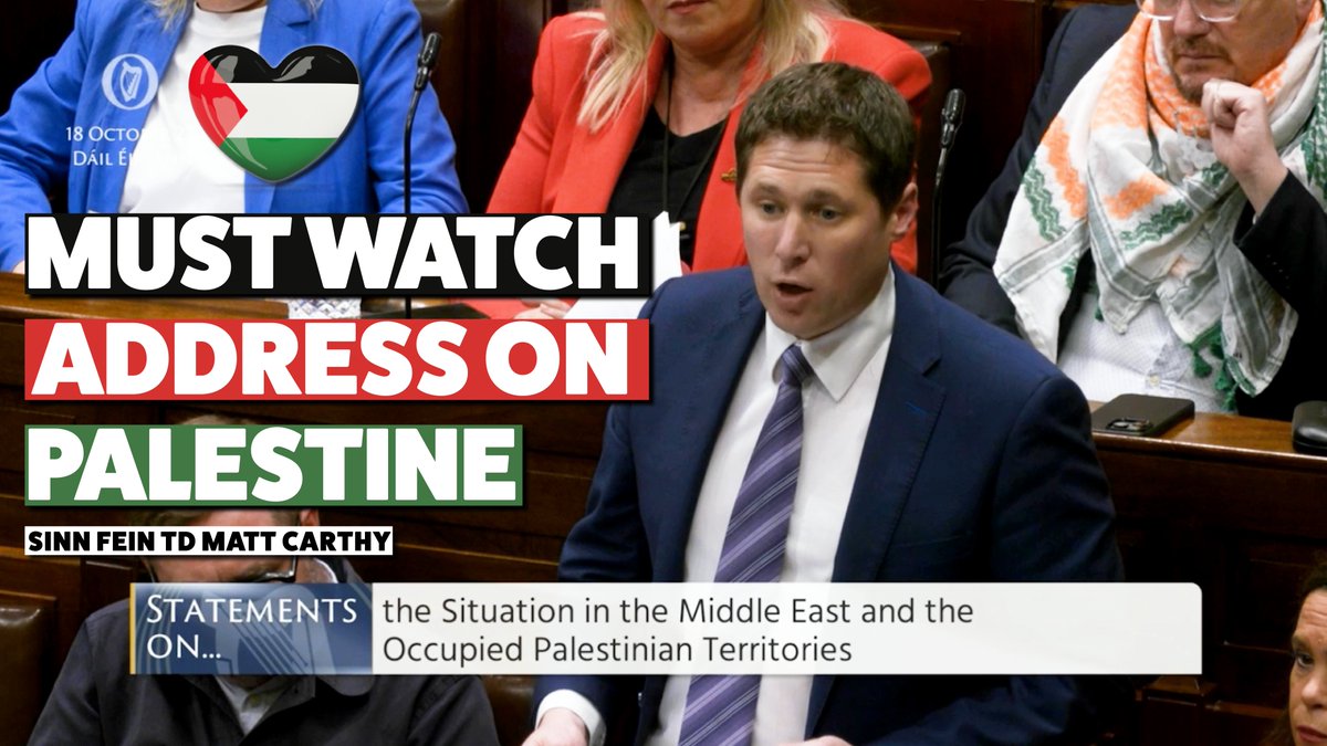 🇵🇸 An absolutely powerful speech by @MattCarthy on Palestine 👏🏻 #Palestine #FreePalestine