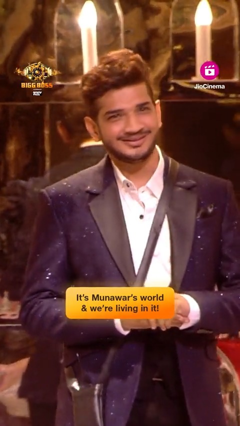 Dil bhi hai aur jaan bhi hai ispar, Bigg Boss 17 ke safar ke liye, we’d like to say All The Best, Munawar🤍 Watch the new episode of #BiggBoss17 on #JioCinema and Colors TV. #BB17 #BB17onJioCinema munawar faruqui Salman Khan